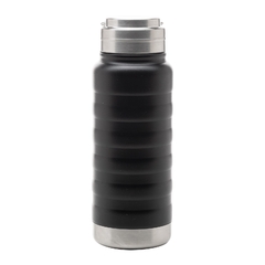 GARRAFA TERMICA DE ACO INOX COM ALCA TREKK PRETA 600ML