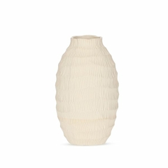 VASO EM CERÂMICA FRISADO ONDAS P