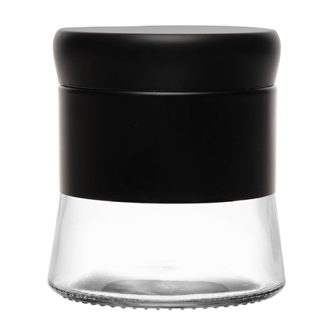 PORTA MANTIMENTO VERSATILE DE VIDRO COM ACABAMENTO PRETO - 400ML