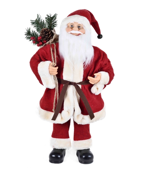 PAPAI NOEL VERMELHO BEGE - 60CM