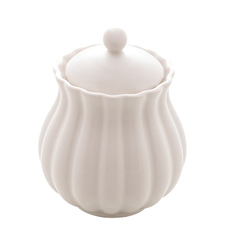 POTE MULTIUSO DE PORCELANA PÉTALA BRANCO MATT 10x8,5CM na internet