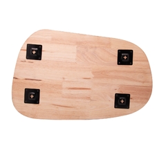 ESPELHO EM FORMATO ORGÂNICO COM MOLDURA DE CARVALHO BALI 40CMx2CMx62CM - EntreLaço Casa