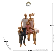 FIGURA DECORATIVA RESINA FAMÍLIA 17x9x23CM - EntreLaço Casa