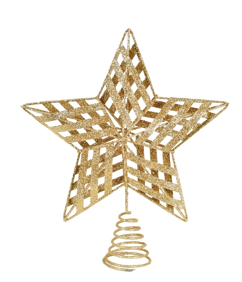 PONTEIRA DECOR ARAMADA NATAL 25CM DOURADO