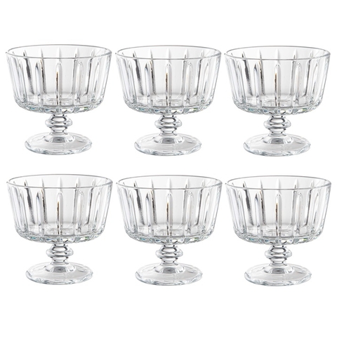 TAÇA PARA SOBREMESA FRIZZ VIDRO 240ML - CONJUNTO COM 6
