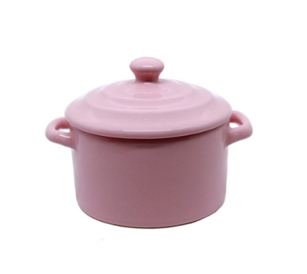 CAÇAROLA MINI ROSA COM TAMPA - UNIDADE