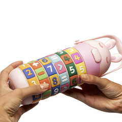 GARRAFA INFANTIL EDUCATIVA COM TAMPA COELHO ROSA 500ML na internet