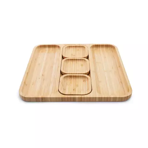 PETISQUEIRA BAMBU COM 3 MINI BOWL - 32CM