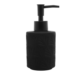 KIT PARA BANHEIRO DE CERÂMICA LEAF PRETO - 2 PEÇAS na internet