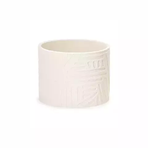 CACHEPOT BRANCO EM CIMENTO 15CM