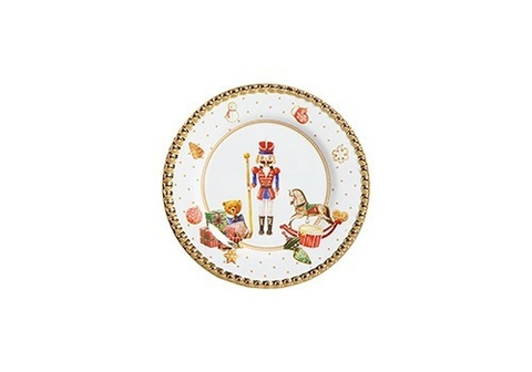 PRATO DE SOBREMESA CHRISTMAS TOYS - CONJUNTO COM 2