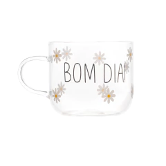 CANECA DE VIDRO BOROSSILICATO "BOM DIA" - 120ML