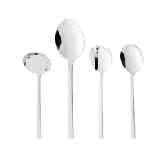 KIT PARA SERVIR BERNA AÇO INOX WOLFF - 4 PEÇAS
