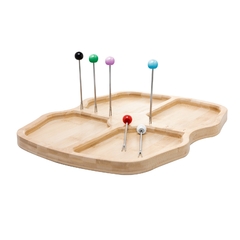 PETISQUEIRA DE BAMBU COM 6 GARFOS 38x30x2CM
