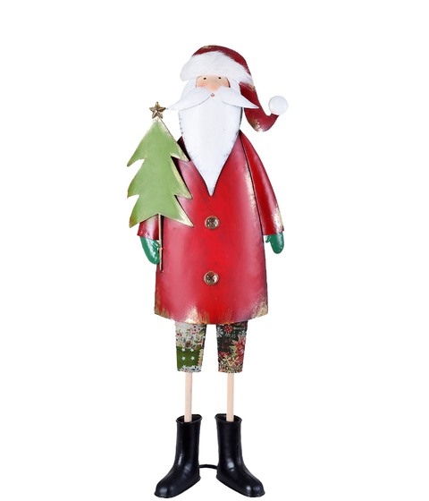 PAPAI NOEL EM METAL 63 CM