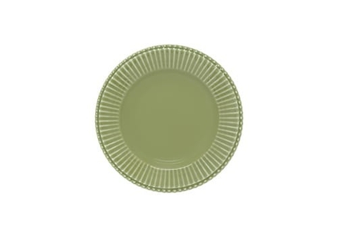 PRATO DE SOBREMESA FRISADA VERDE - CONJUNTO COM 2