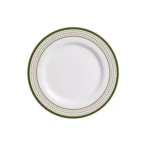 PRATO SOBREMESA CHRISTMAS DOTS - CONJUNTO COM 2