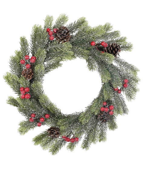 GUIRLANDA COM BERRIES E PINHA