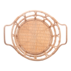 CESTO DECORATIVO DE RATTAN COM ALÇA NATURE 37x30x18,5CM - EntreLaço Casa