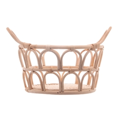 CESTO DECORATIVO DE RATTAN COM ALÇA NATURE 37x30x18,5CM na internet