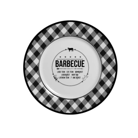 PRATO SOBREMESA BARBECUE - CONJUNTO COM 2