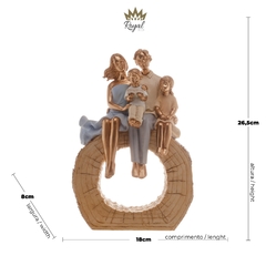 FIGURA DECORATIVA RESINA FAMÍLIA 18x8x27cm - comprar online
