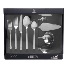FAQUEIRO FIRENZE AÇO INOX WOLFF - 35 PEÇAS - loja online