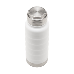 GARRAFA TÉRMICA DE AÇO INOX COM ALÇA BRANCA 600ML na internet