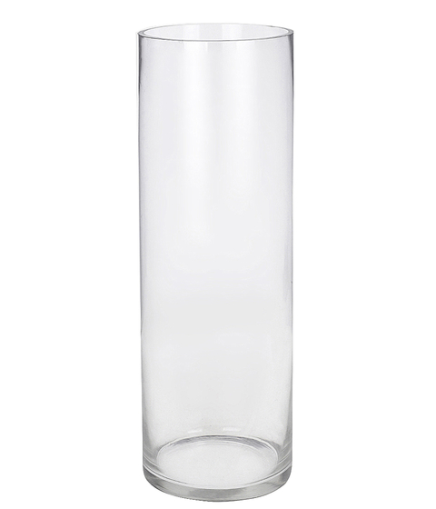 VASO DE VIDRO TUBO TRANSPARENTE 15X50CM