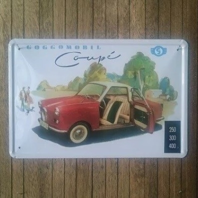 PLACA DE METAL DECORATIVA COUPÉ - 30x20CM