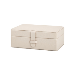 CAIXA EM MDF COM REVESTIMENTO PU OFF WHITE M - comprar online