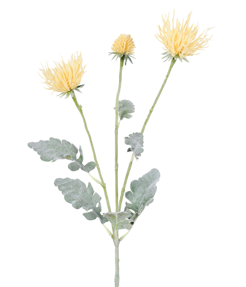 CRISANTEMO FLOCADO AMARELO 3X