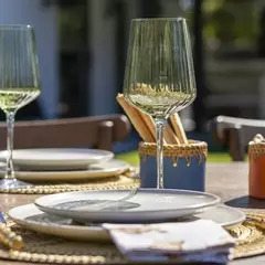 TAÇA LUSTRO VERDE 560ML - CONJUNTO COM 6 - comprar online