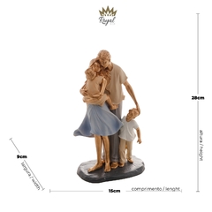 FIGURA DECORATIVA RESINA FAMÍLIA 15x9x28cm na internet
