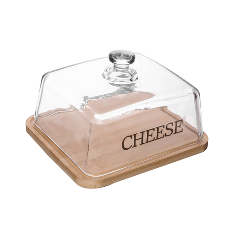 QUEIJEIRA COM BASE EM BAMBU BASIC 21x17x12CM