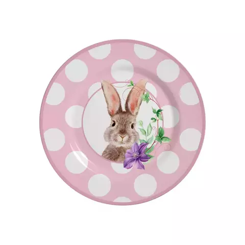 PRATO SOBREMESA COELHA AMY - CONJUNTO COM 2