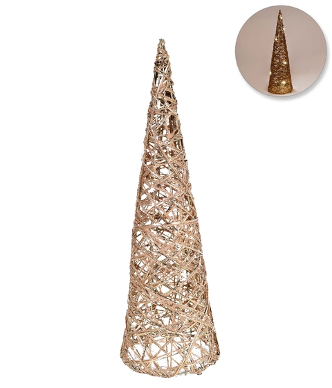 ÁRVORE ARAMADA DOURADA NATAL LED - 40CM