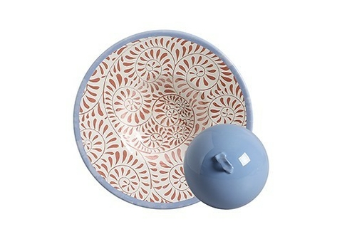 PRATO PARA RISOTO ESPIRAL VERMELHO COM TAMPA - UNIDADE