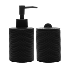 KIT PARA BANHEIRO BALLOON PRETO - 2 PEÇAS