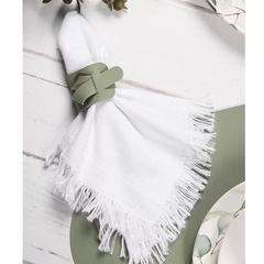 PORTA GUARDANAPO RAVENA VERDE EUCALIPTO - CONJUNTO COM 2 - EntreLaço Casa