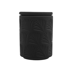 KIT PARA BANHEIRO DE CERÂMICA LEAF PRETO - 2 PEÇAS - comprar online