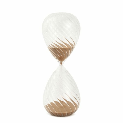 AMPULHETA EM VIDRO FRISADO 60 MINUTOS