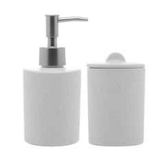 KIT PARA BANHEIRO SHEET BRANCO - 2 PEÇAS