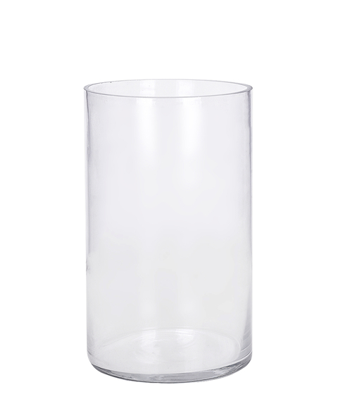 VASO DE VIDRO TUBO TRANSPARENTE 15X25CM