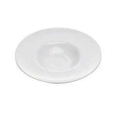 PRATO PARA RISOTO DE VIDRO OPALINO BRANCO 29CM - comprar online