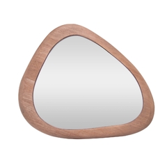 ESPELHO EM FORMATO ORGÂNICO COM MOLDURA DE CARVALHO BALI 45CMx2CMx54,5CM