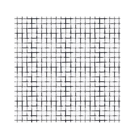 GUARDANAPO DE TECIDO XADREZ GRID PRETO E BRANCO - 2 PEÇAS