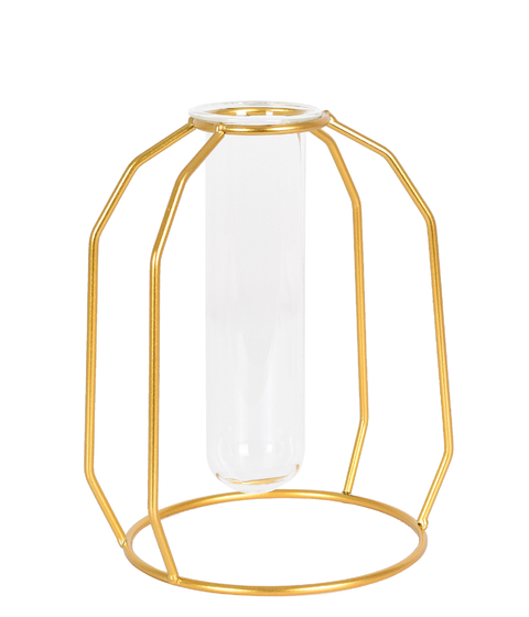 ADORNO EM METAL DOURADO 18x13CM