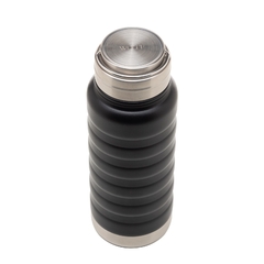 GARRAFA TERMICA DE ACO INOX COM ALCA TREKK PRETA 600ML - comprar online