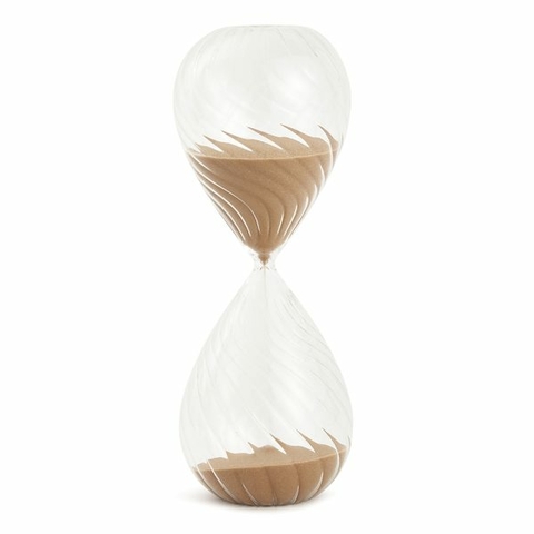 AMPULHETA EM VIDRO FRISADO 90 MINUTOS